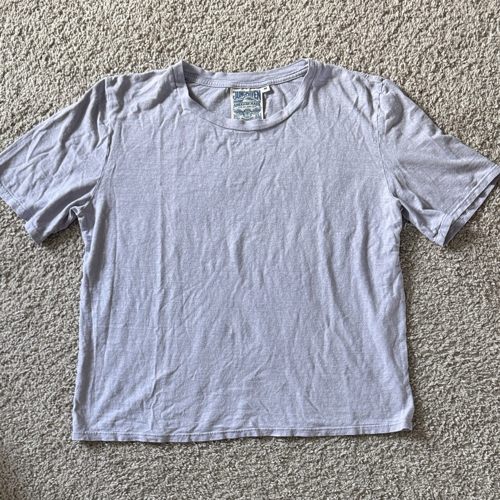 Jungmaven Boxy Tee in Light Lavender - Picture 3 of 4